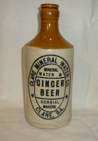 Clare Mineral Water Co - Ginger Beer Bottle - South Australia