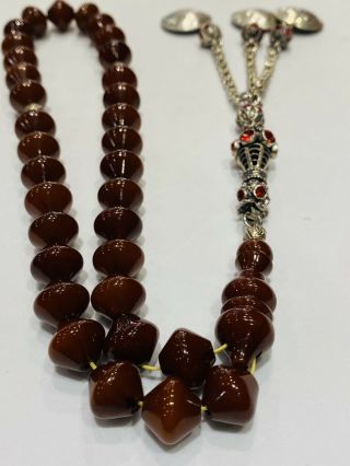 Misckey Faturan Bakelite Amber Masbaha Tesbih Rosary Islamic Prayer Beads مسكي