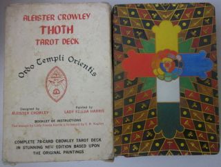 Vintage Aleister Crowley Thoth Tarot Cards Ordo Templi Orientis 5 5/8 " X 3 7/8 "