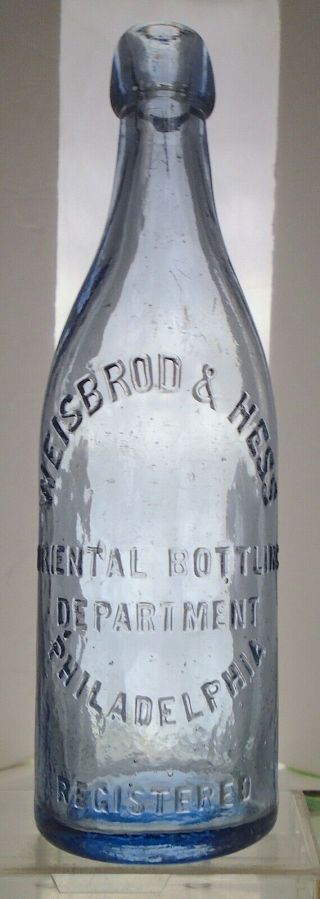 Weisbrod & Hess Philadelphia Pennsylvania Antique Blob Top Pint Beer Bottle.