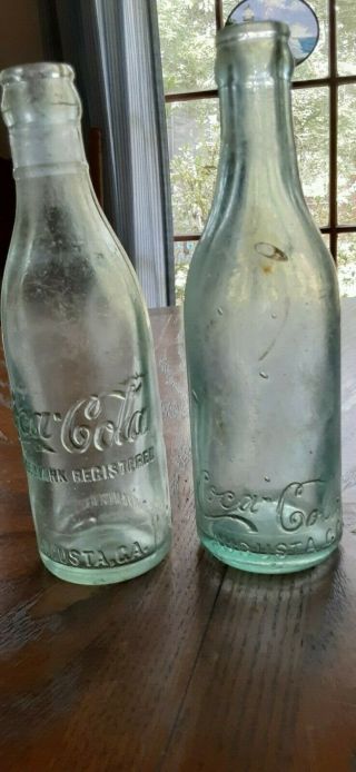 Augusta,  Georgia Straight Sided Coca Cola Bottles Ring Neck & Base Script Design