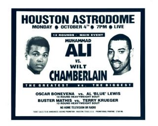 Muhammad Ali Vs Wilt Chamberlain 8x10 Photo Boxing Picture Basketball Astrodome