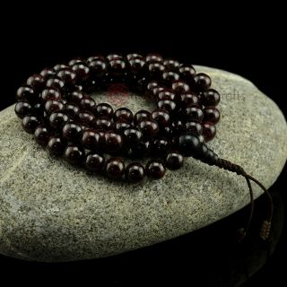 8 Mm Garnet 108 Beads Tibetan Buddhist Meditation Prayer Japa Mala