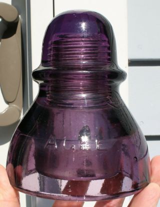 Large Purple Agee Glass Insulator From Australia