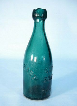 HART CANTON CT SUPERIOR SODA WATER PONTILED UNION GLASS CONNECTICUT BOTTLE 2
