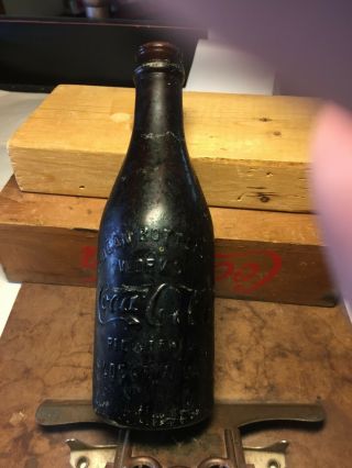 LOGAN,  W.  VA.  AMBER SIDE SCRIPT Coca - Cola straight side bottle 4 - 07 2