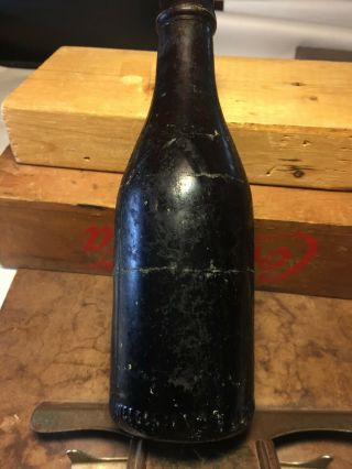 LOGAN,  W.  VA.  AMBER SIDE SCRIPT Coca - Cola straight side bottle 4 - 07 3