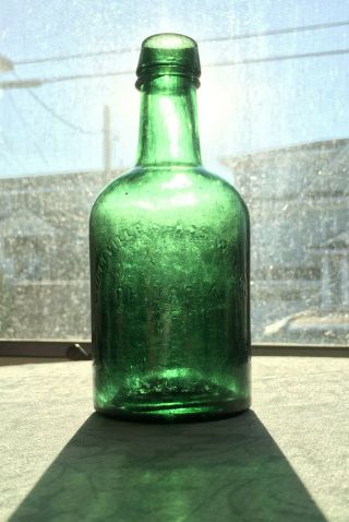 Antique Iron Pontil Beer/Soda - Brown Stout - Dyottville Squat Philadelphia PA 3