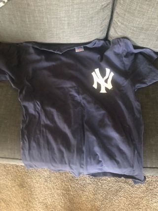 Jorge Posada York Yankees Majestic Jersey T - Shirt Size Xl Extra Large