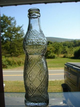 Art Deco Embossed Soda Bottle - A - Treat Beverages Bottling Allentown,  Pa