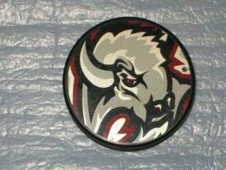 Buffalo Sabres Puck Nhl Inglasco Large Bison Head Logo