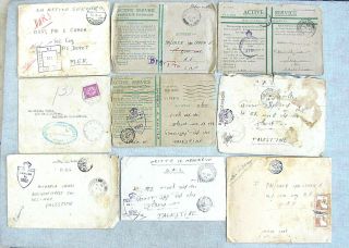 Judaica Wwii Great Britain 9 Covers 22 Letters O.  A.  S.  M.  E.  F.  Censorship 1942 –48