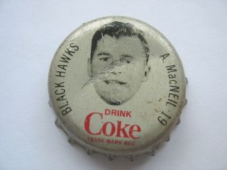1964/65 Coca Cola - Coke Hockey Bottle Cap - Chicago Blackhawks - A.  Macneil