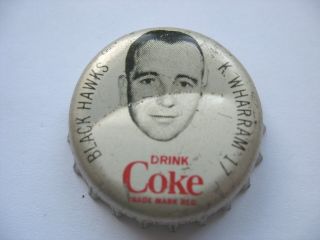 1964/65 Coca Cola - Coke Hockey Bottle Cap - Chicago Blackhawks - K.  Wharram