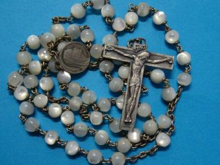 Antique Mother Of Pearl Rosary // France Around 1900
