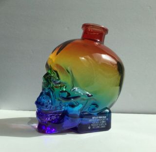 Empty Crystal Head Vodka Rainbow Bottle Limited Edition Skull 750ml Pride