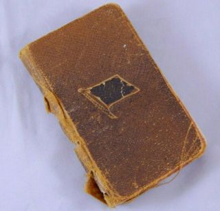 Antique Soldiers Testament Pocket Bible Flag On Cover Thomas Nelson 1901