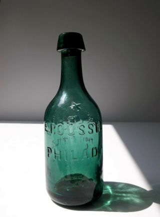 " E.  Roussel Phila Dyottville Glass,  R " Iron Pontil.