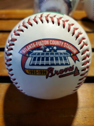 1965 - 1996 Atlanta Braves Fulton County Stadium Bp Fotoball Baseball