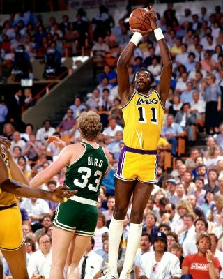 Bob Mcadoo & Larry Bird 8x10 Photo Los Angeles Lakers La Celtics Basketball Nba