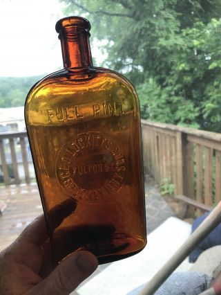 Geo.  Lockitts Sons Brooklyn Ny,  1800s Whiskey Bottle