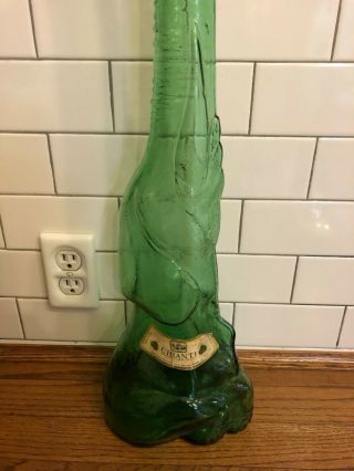 Large Green Chianti Bottle in the Shape of an Elephant 3