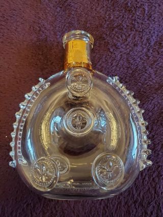 LOUIS XIII Remy Martin Cognac Empty Baccarat Crystal Decanter W/ Case,  Book,  Lid 2