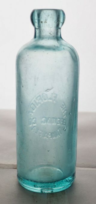 Old Hutch Hutchinson soda bottle – THE FLORIDA BREWING CO Tampa FL - FL0236 3