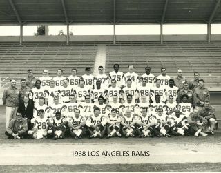 1968 Los Angeles Rams 8x10 Team Photo Football Nfl Picture La