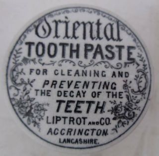 Liptrot Accrinton,  Oriental Tooth Paste Pot Lid And Base