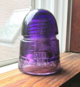 Great Royal Purple Cd 145 G.  N.  W Tel Co Glass Insulator