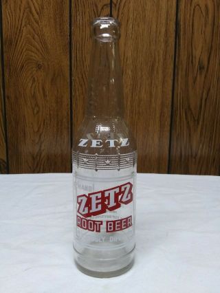 Zetz Root Beer Acl Soda Bottle Orleans La