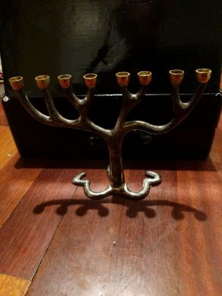 Jacob Rosenthal Sandra Kravitz Silverplate Tree Of Life Hanukkah Menorah
