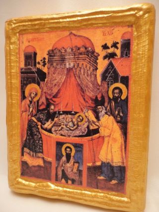 The Circumcision Of Jesus Christ Rare Byzantine Icon Greek Orthodox Art Plaque