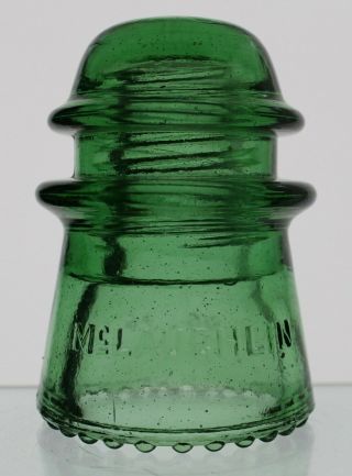 Depression Glass Green Cd 122 Mclaughlin No 16 Glass Insulator