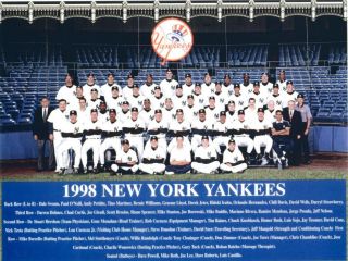 1998 York Yankees 8x10 Team Photo Baseball Picture Ny Mlb