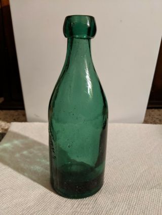 Smooth Base Soda,  Mineral Water or Beer Bottle.  Dyottville Glassworks. 2