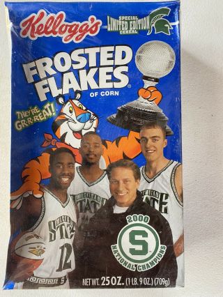 Michigan State Spartans 2000 Ncaa Champions Frosted Flakes Full Box