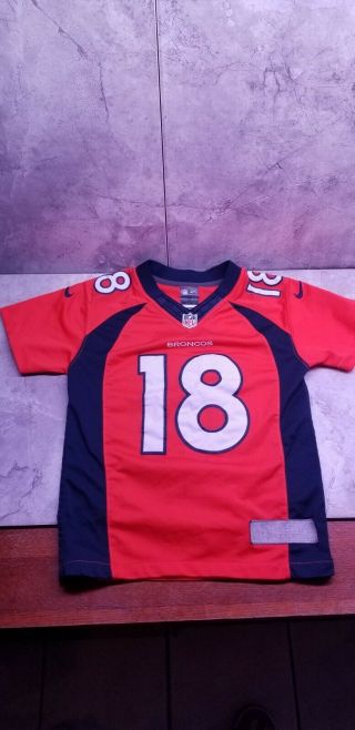 Peyton Manning Denver Broncos Jersey Nike 18 - Youth Small (g6)