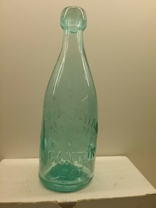 E S Hart Canton Ct 1870 Superior Soda Water Bottle Union Glass Wrks