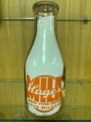 Trpq Milk Bottle - Hage’s Dairy - San Diego California