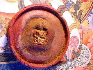 Protection Buddha,  Child Prayer Circle Tablet,  W,  Skull,  N,  Vajra Cross Of Crystals