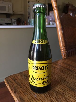Vintage Dresch’s Quinine Water Full Bottle 7oz Springfield Illinois