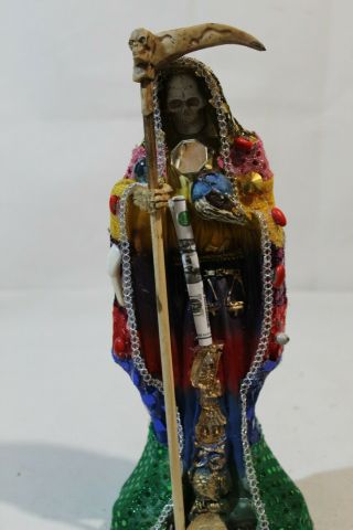 164 Luxury 7 Colors 12 " Statue Santa Muerte Lujo Holy Death Santísima Preparada