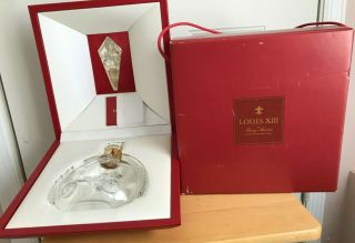 Remy Martin Louis Xiii Empty Cognac Baccarat Crystal Bottle Decanter Case Box
