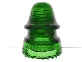 Glower Yellow Green Mclaughlin No 19 Glass Signal Insulator