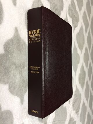 Ryrie Study Bible Expanded Edition 1995 Nasb Burgundy Bonded Leather