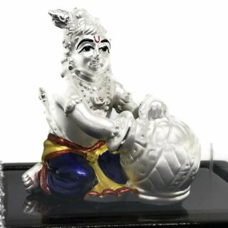 999 Pure Silver Krishna Idol / Statue / Murti (figurine 03)