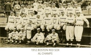 1912 Boston Red Sox 8x10 Team Photo Baseball Picture With Names Ws Champs Mlb