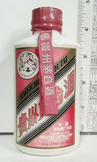 Vintage Kweichow Moutai Chinese Liquor 0.  14l 4.  6 Oz.  Miniature Mini Bottle Empty